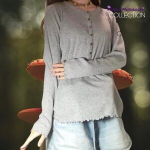 Grunge Grey Longsleeve Top